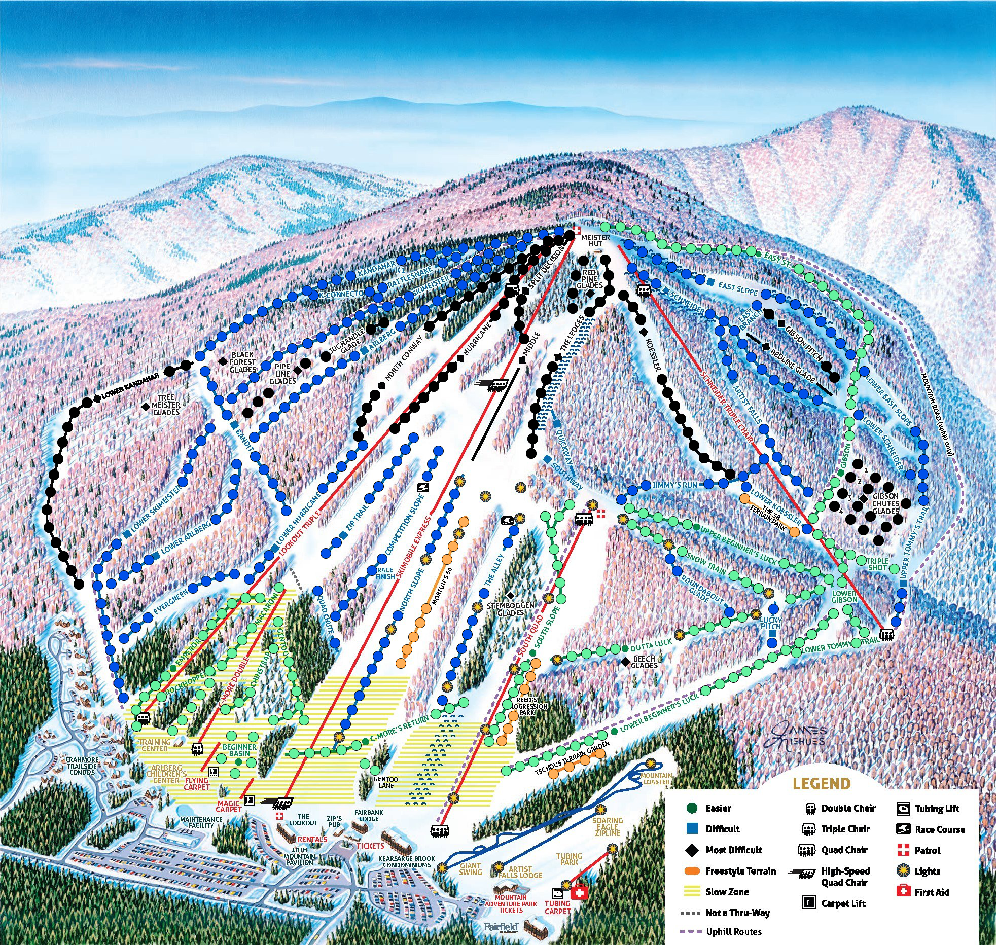 Cranmore Mountain Trail Map